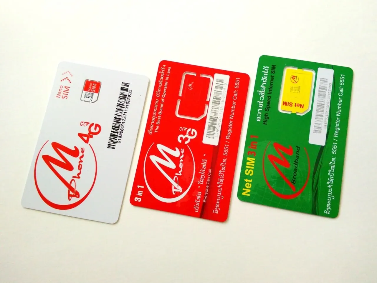 Lao Telecom LTC SIM card used for APN configuration