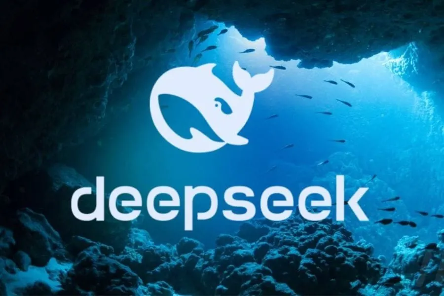 A smartphone screen showing an AI chat interface, symbolizing DeepSeek's low-cost AI models and their potential role in Laos's digital development