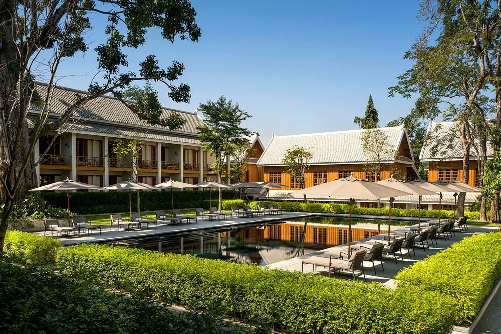 Avani+ Luang Prabang's pool courtyard in the town's historic center