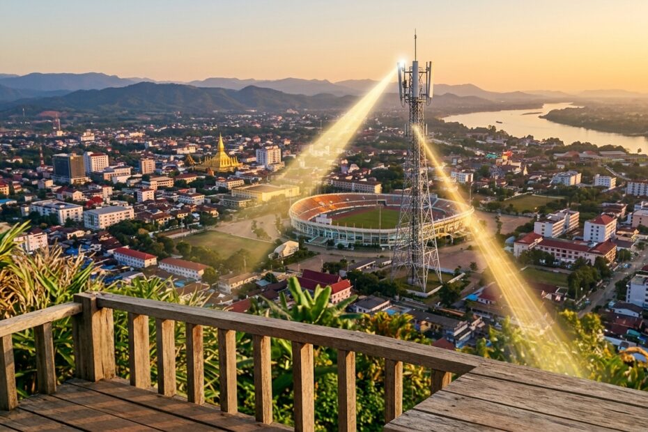 Comparison of internet providers in Laos — Unitel, Lao Telecom, ETL and TPLUS — mobile data, 5G, fiber coverage options for 2026